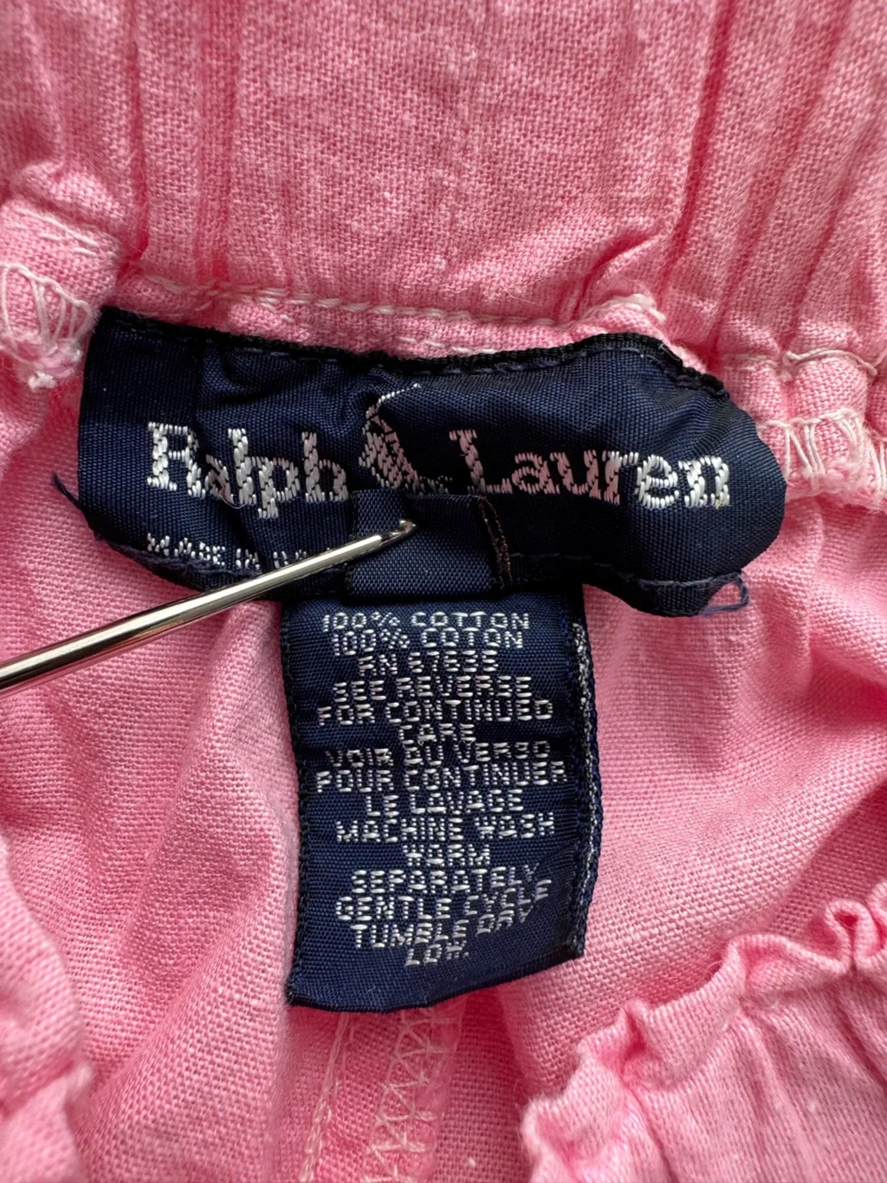 Ralph Lauren Vintage High Waist Pink Shorts Pull On Relaxed Wide Leg M/L NWT